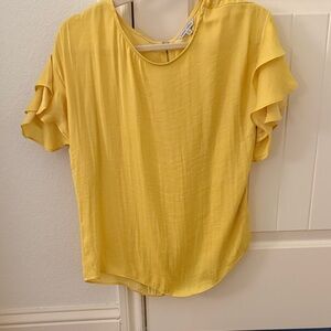 Naked Zebra Sunny Yellow Ruffle Blouse